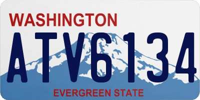 WA license plate ATV6134