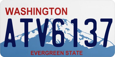 WA license plate ATV6137