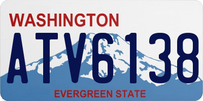 WA license plate ATV6138