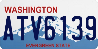 WA license plate ATV6139