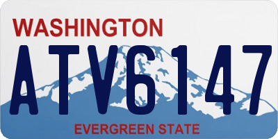 WA license plate ATV6147