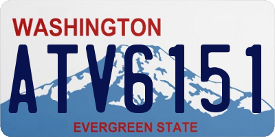 WA license plate ATV6151
