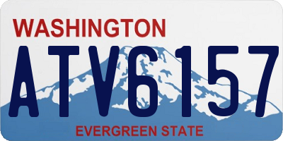 WA license plate ATV6157