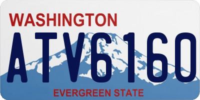 WA license plate ATV6160