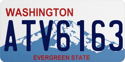 WA license plate ATV6163