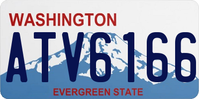 WA license plate ATV6166