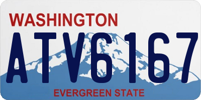 WA license plate ATV6167