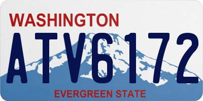 WA license plate ATV6172
