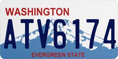 WA license plate ATV6174