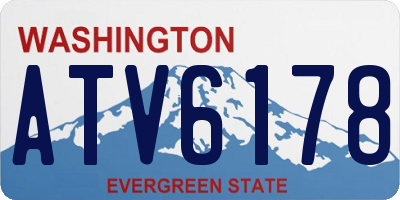 WA license plate ATV6178