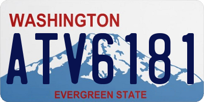 WA license plate ATV6181