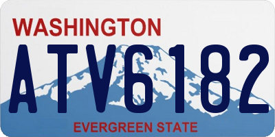 WA license plate ATV6182