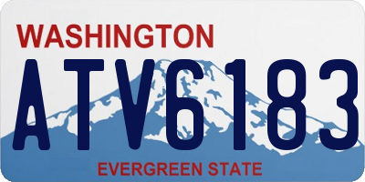 WA license plate ATV6183