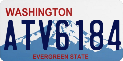 WA license plate ATV6184