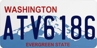 WA license plate ATV6186