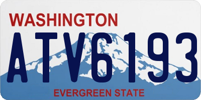 WA license plate ATV6193