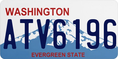 WA license plate ATV6196