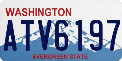WA license plate ATV6197