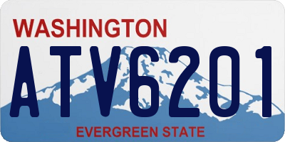 WA license plate ATV6201