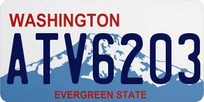 WA license plate ATV6203