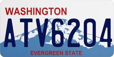 WA license plate ATV6204