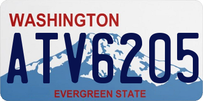 WA license plate ATV6205