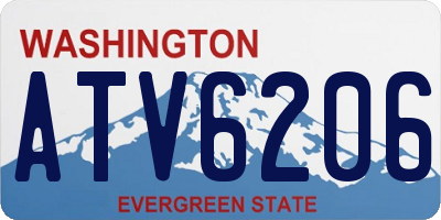 WA license plate ATV6206