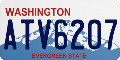 WA license plate ATV6207