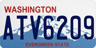 WA license plate ATV6209