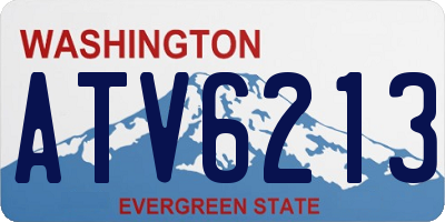 WA license plate ATV6213