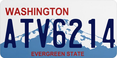 WA license plate ATV6214
