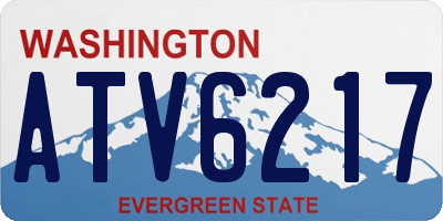 WA license plate ATV6217