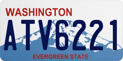 WA license plate ATV6221