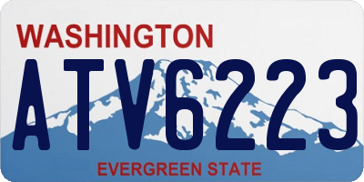 WA license plate ATV6223