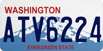 WA license plate ATV6224