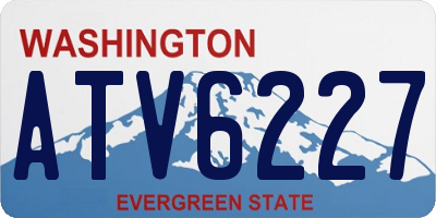 WA license plate ATV6227