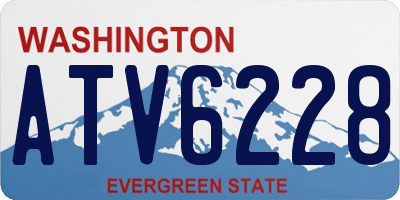 WA license plate ATV6228