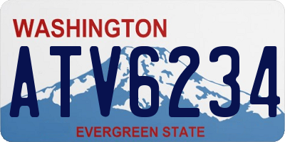 WA license plate ATV6234