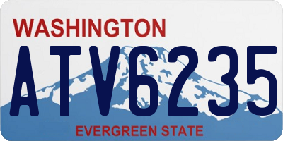 WA license plate ATV6235