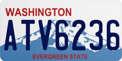 WA license plate ATV6236