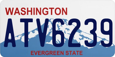 WA license plate ATV6239