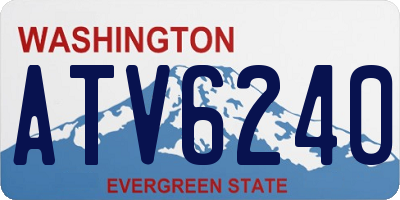 WA license plate ATV6240