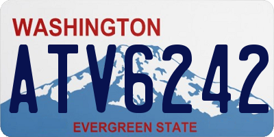 WA license plate ATV6242