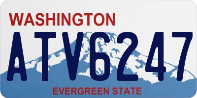 WA license plate ATV6247