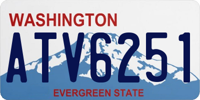 WA license plate ATV6251