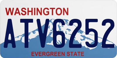 WA license plate ATV6252
