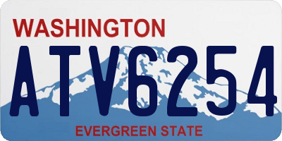 WA license plate ATV6254