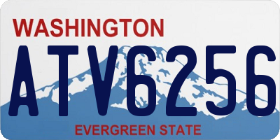 WA license plate ATV6256