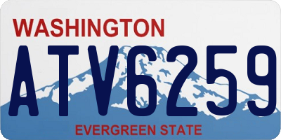 WA license plate ATV6259