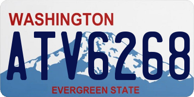 WA license plate ATV6268